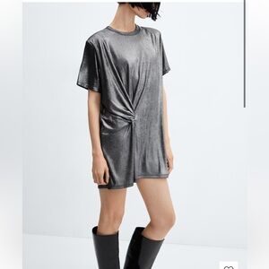 Mango Foil Knot Dress